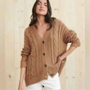 Jenni Kayne Cable Knit Cardigan - Brown